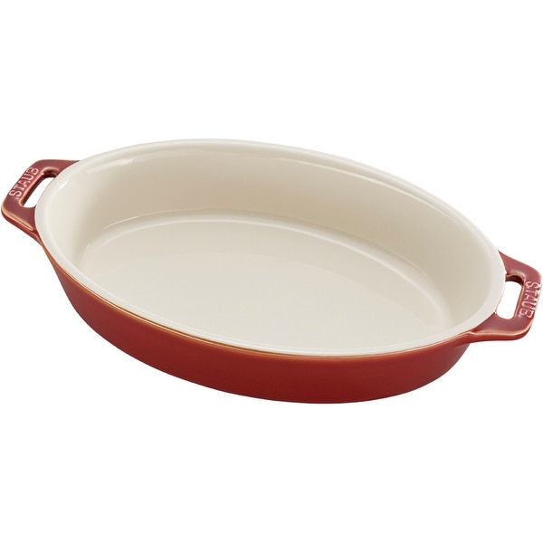 Shop Staub Ceramic 9-inch Oval Baking Dish - Overstock - 14769582